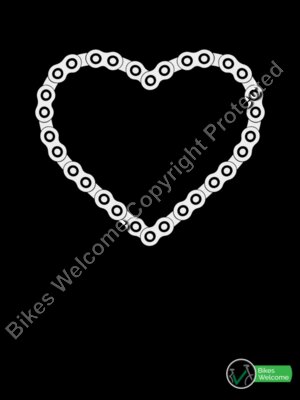 Gray Chain Heart with Logo