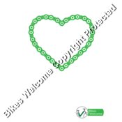Green Chain Heart with Logo