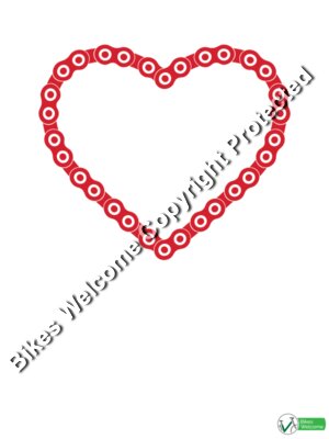 Red Chain Heart with Logo
