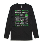 Yes I Bike Dual Colour Print - Mens Ink Longsleeve Tee