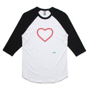Red Chain Heart - Unisex Raglan Tee
